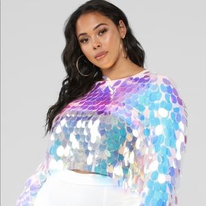 Fashion Nova Plus Size Long Sleeve Crop New
